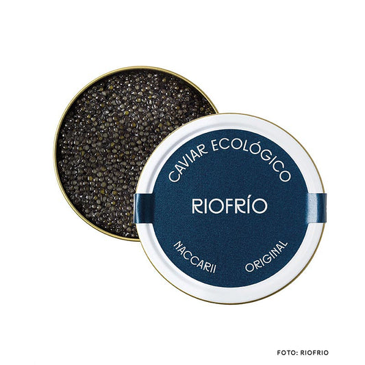 Riofrío Kaviaar Classic, Naccarii, STORENKAVIAAR, zonder conserveermiddelen, Spanje, BIO, 30 g