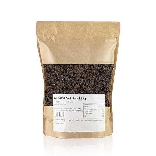 Chocoladegarnituurkrullen Bloesem Puur (Curls Dark), 1,1 kg