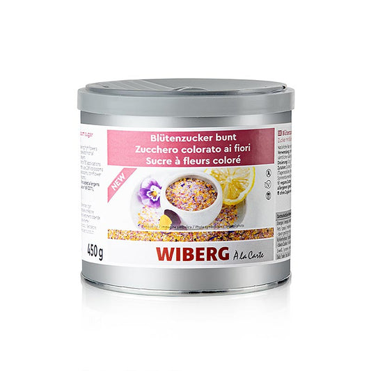 Wiberg gekleurde bloesemsuiker, met bloesems, 450 g