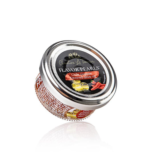 Perles D´Huile - olijfoliekaviaar met chili, pittige bolletjes van olijfolie (spherical), 45 g