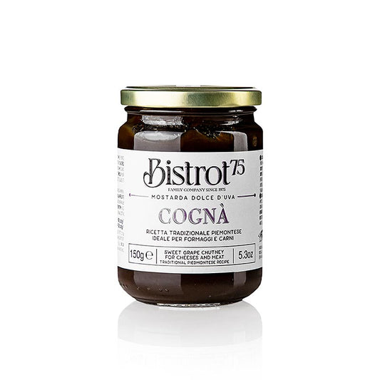 Tartuflanghe  - Bistro 75 - Cognà - Zoete druivenmost-chutney, 150 g