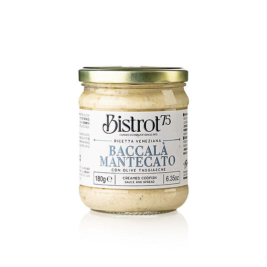 Tartuflanghe  - Bistro 75 - Baccala mantecato - Brandade crème van vis & olijven, 180 g