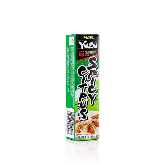 Yuzu Spicy Citrus Paste, pittige citruspasta, tube, S&B, 43 g