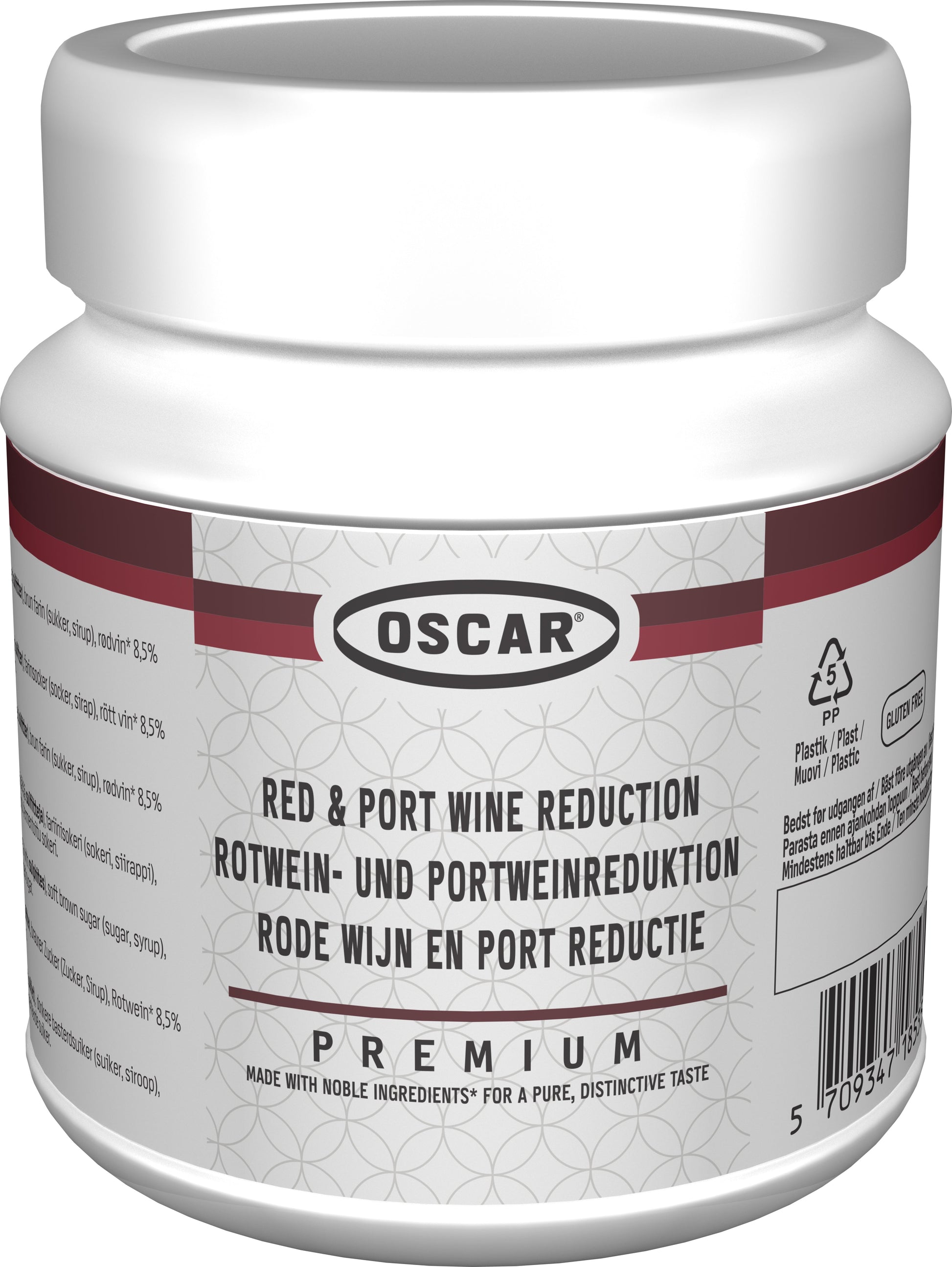 Oscar Concentraat rode wijn & portwijnreductie, glutenvrij, 580 g