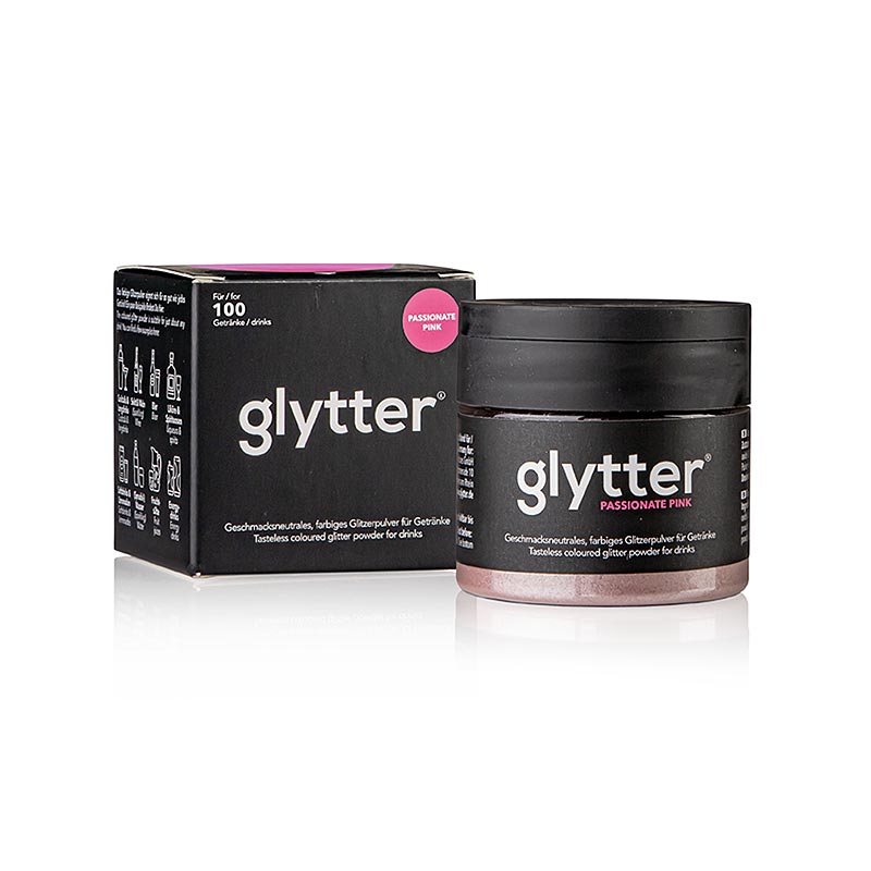 glytter "Passionate Pink", voedselglitterpoeder, 10 g