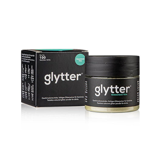 glytter "Tenacious Teal", voedselglitterpoeder, (turquoise), 10 g