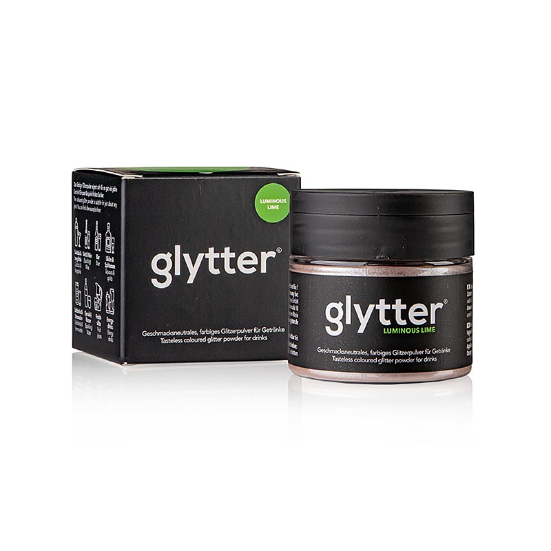 glytter "Luminous Lime", glitterpoeder voor levensmiddelen, (neongroen), 10 g