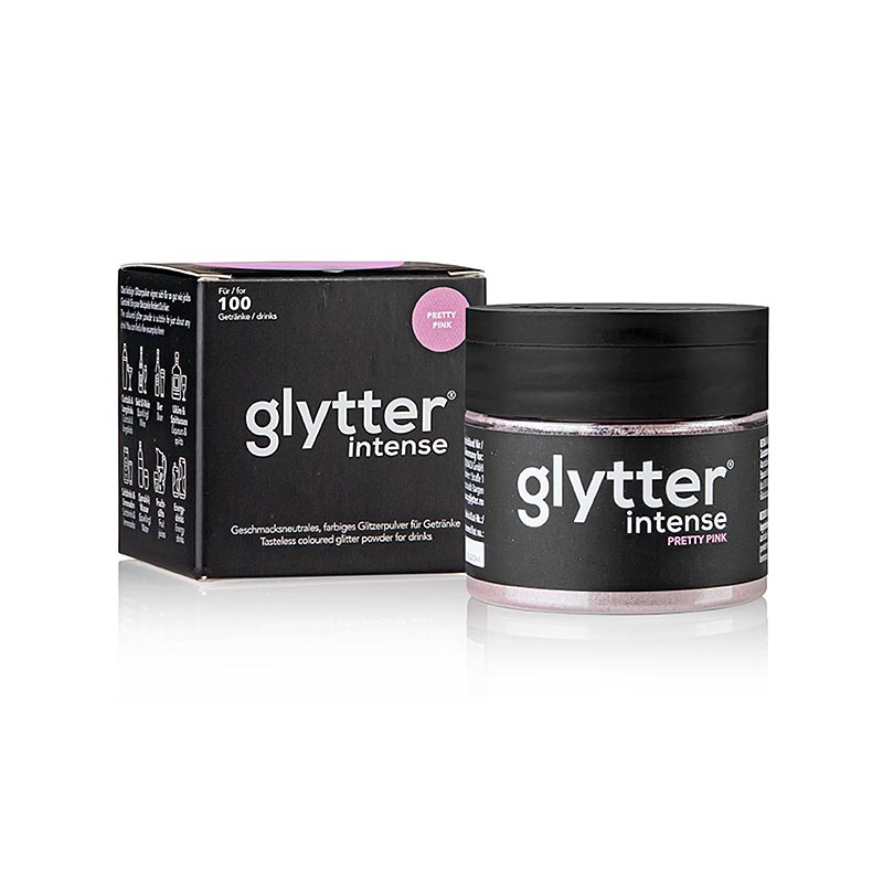 glytter "intense Pretty Pink", voedingsglitterpoeder, 10 g