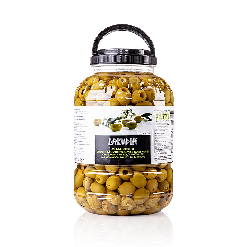 Groene olijven "Chalkidiki Mammut", zonder pit, Lakudia, 5,5 kg
