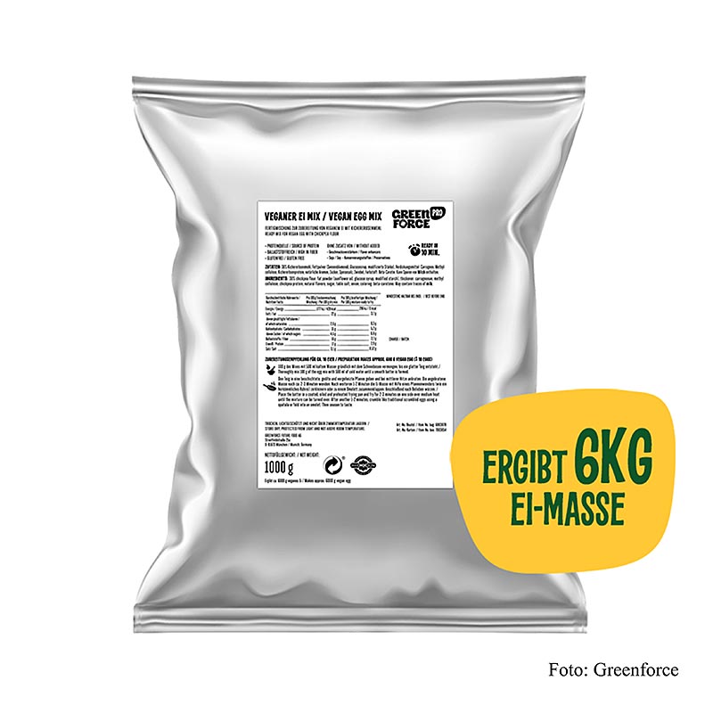 Greenforce Mix voor veganistisch ei, van kikkererwten, halal, 1 kg