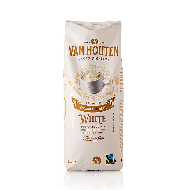 Van Houten Ground White Chocolate, chocolademelkpoeder, 1 kg