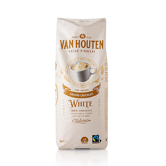 Van Houten Ground White Chocolate, chocolademelkpoeder, 1 kg