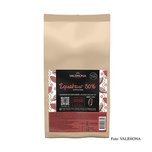 Valrhona Compoz chocolade - cacaobasis Ecuador 80%, callets, 3 kg