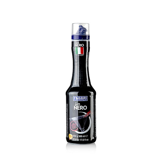 Fabbri Gum Nero - zwarte siroop met Arabische gom voor het kleuren van cocktails, 500 ml