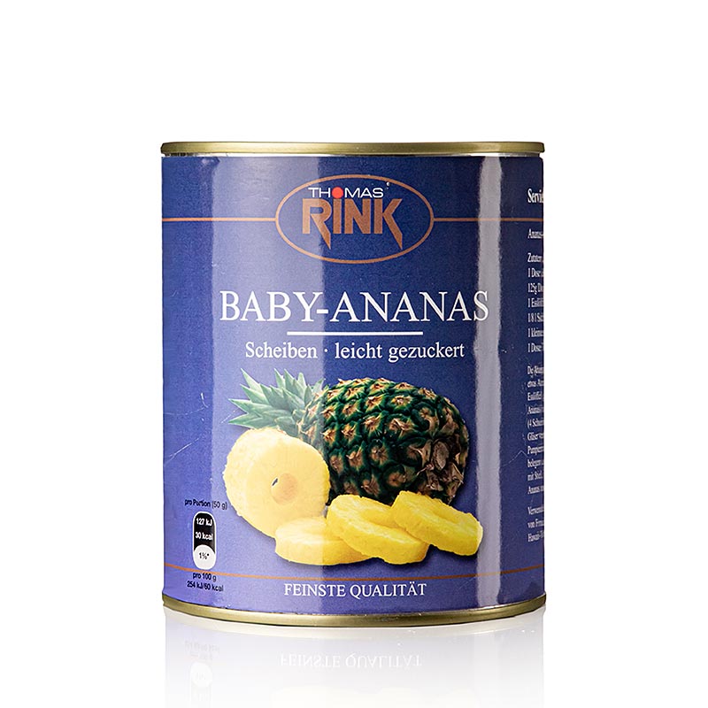 Thomas Rink Baby Ananas Schijfjes, 28-32 schijfjes, 830 g