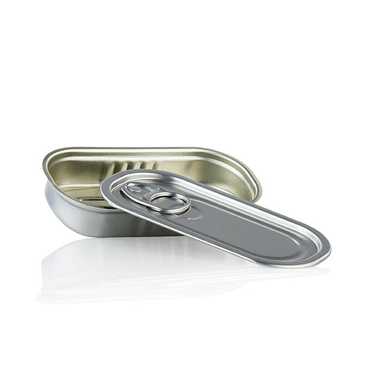 Rechthoekig blikje incl. deksel (aluminium), leeg, 60 ml, 100 % Chef, 10 stuks