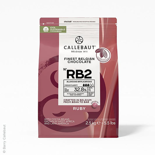 Ruby RB2 - Roze chocolade (32,8%), Callets Couverture, Callebaut, 2,5 kg