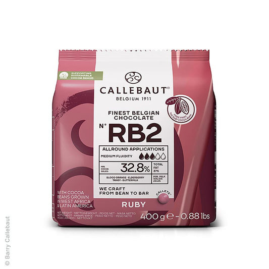 Ruby RB2 - Roze chocolade (32,8%), Callets Couverture, Callebaut, 400 g