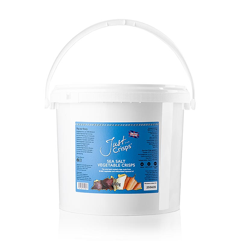 Groentechips (pastinaak, wortel, rode biet), Just Crisps, 600 g