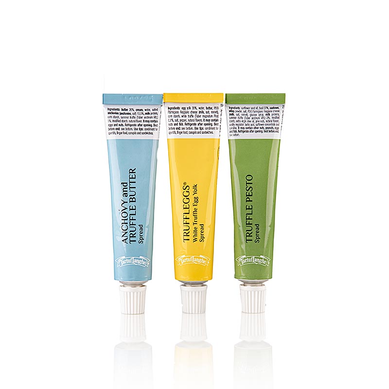 Tartuflanghe truffelaperitief (Truffleggs/pesto/ansjovisspread) 3 tubes, Tartuflange, 84 g, 3 stuks.