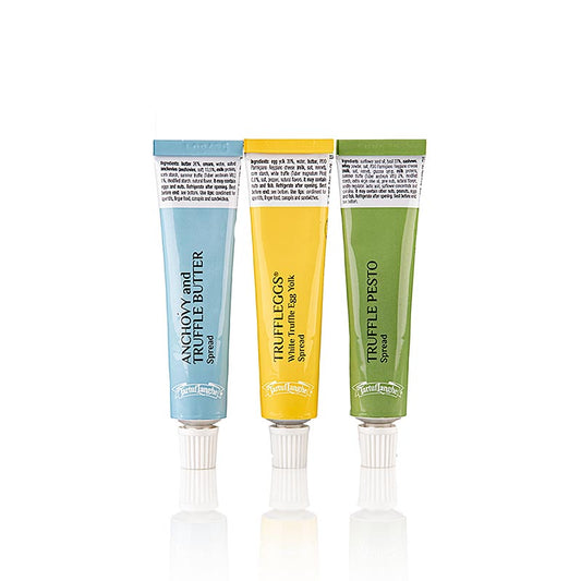 Tartuflanghe truffelaperitief (Truffleggs/pesto/ansjovisspread) 3 tubes, Tartuflange, 84 g, 3 stuks.