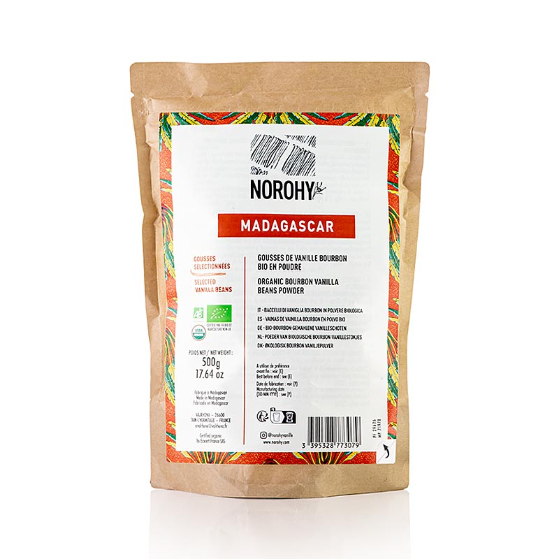 Norohy - Vanillebonenpoeder uit Madagaskar, biologisch, 500 g
