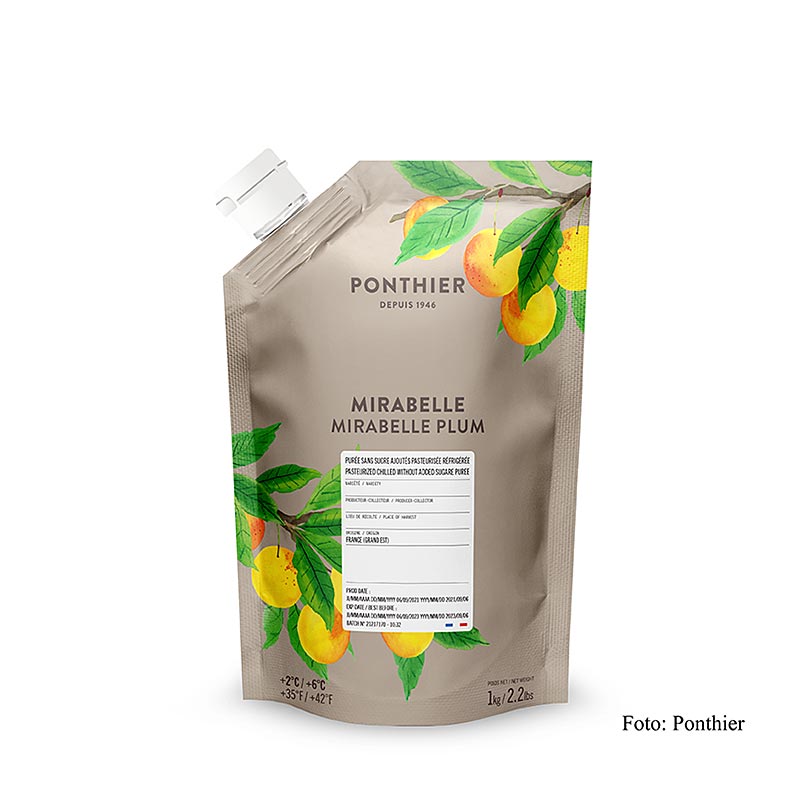 Ponthier Mirabelle uit Lotharingen Puree, zonder suiker, 1 kg