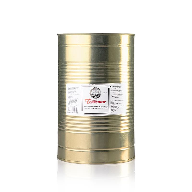 Groene olijven, Gordal, zonder pit in pekel, Torremar, 4,25 kg