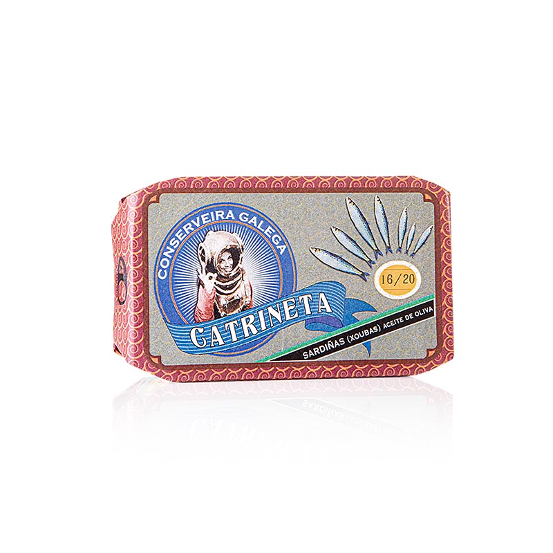 Sardines, in olijfolie, oogstjaar 2025, Catrineta, Spanje, 115 g
