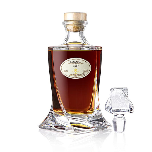 Cognac - Vallein Tercinier XO Fine Champagne in kristallen karaf 40% vol., 700 ml