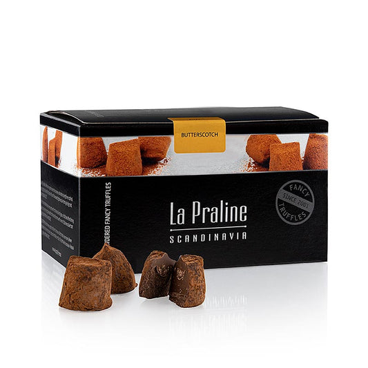 La Praline Fancy Truffles, chocoladetruffels met butterscotch, Zweden, 200 g