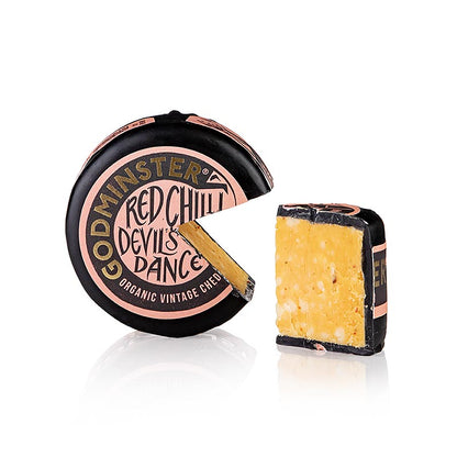 Red Chili Devils Dance - scherpe cheddarkaas, Godminster, BIO, 200 g