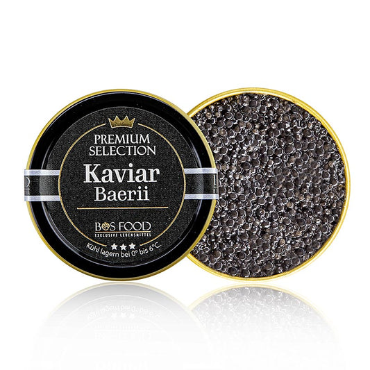 BOS FOOD Premium Selection - Baerii-kaviaar (baerii), aquacultuur, zonder conserveermiddelen, China, 50 g