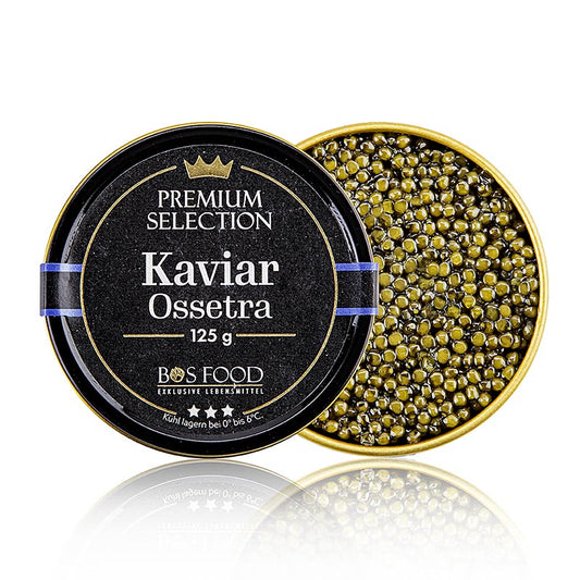 BOS FOOD Premium Selection - Ossetra (gueldenstaedtii), aquacultuur, zonder conserveermiddelen, China, 125 g