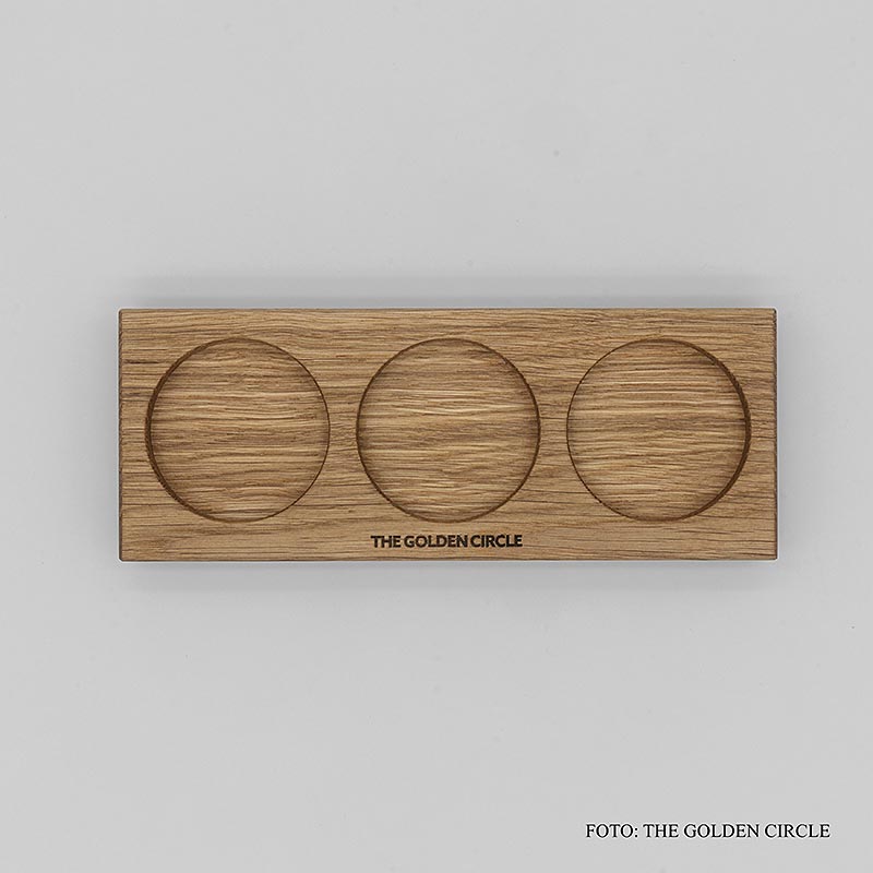 THE GOLDEN CIRCLE - Kruidenplank voor 3 kruiden, 225x85x25 mm, Duits eiken, 1 stuk