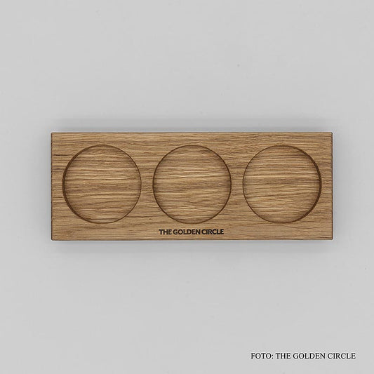 THE GOLDEN CIRCLE - Kruidenplank voor 3 kruiden, 225x85x25 mm, Duits eiken, 1 stuk