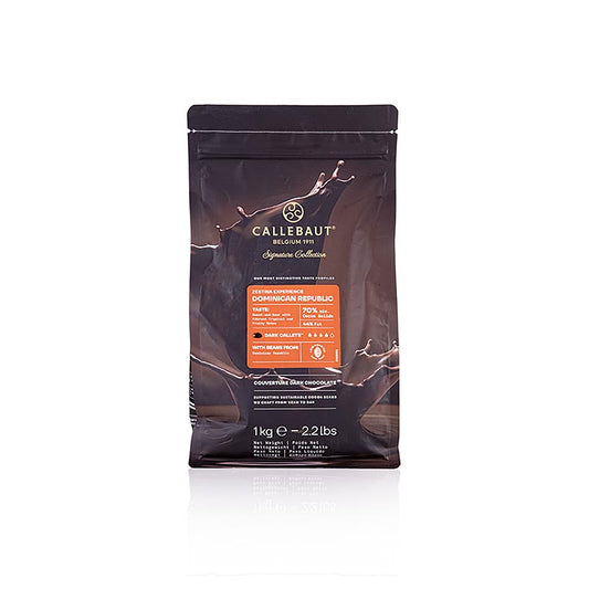 Origine donkere chocolade Dominicaanse Republiek 70%, callets, Cacao Barry, 1 kg