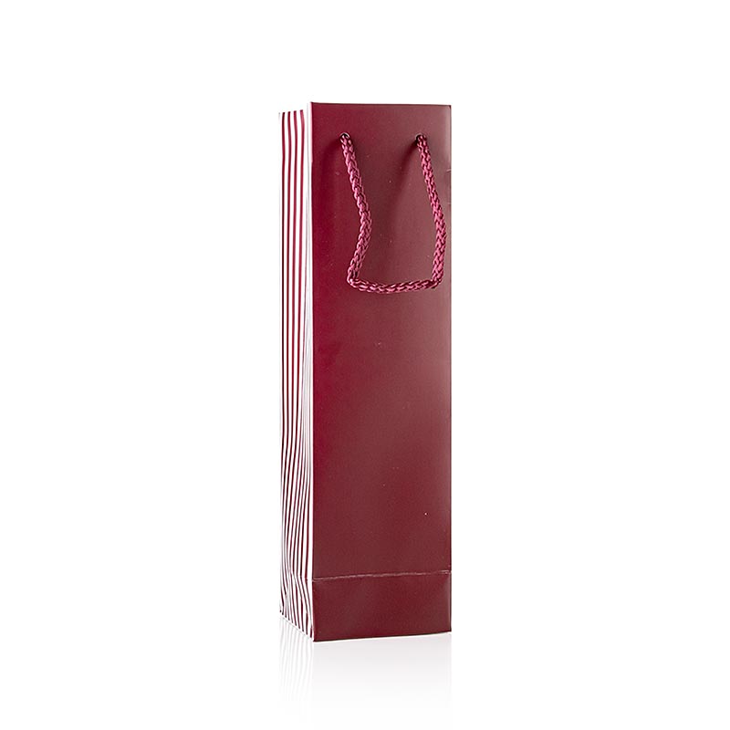 Wijncadeauzak, flessenzak, 1 stuk, grijs/rood, 360x100x80 mm, 1 stuk