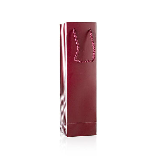 Wijncadeauzak, flessenzak, 1 stuk, grijs/rood, 360x100x80 mm, 1 stuk