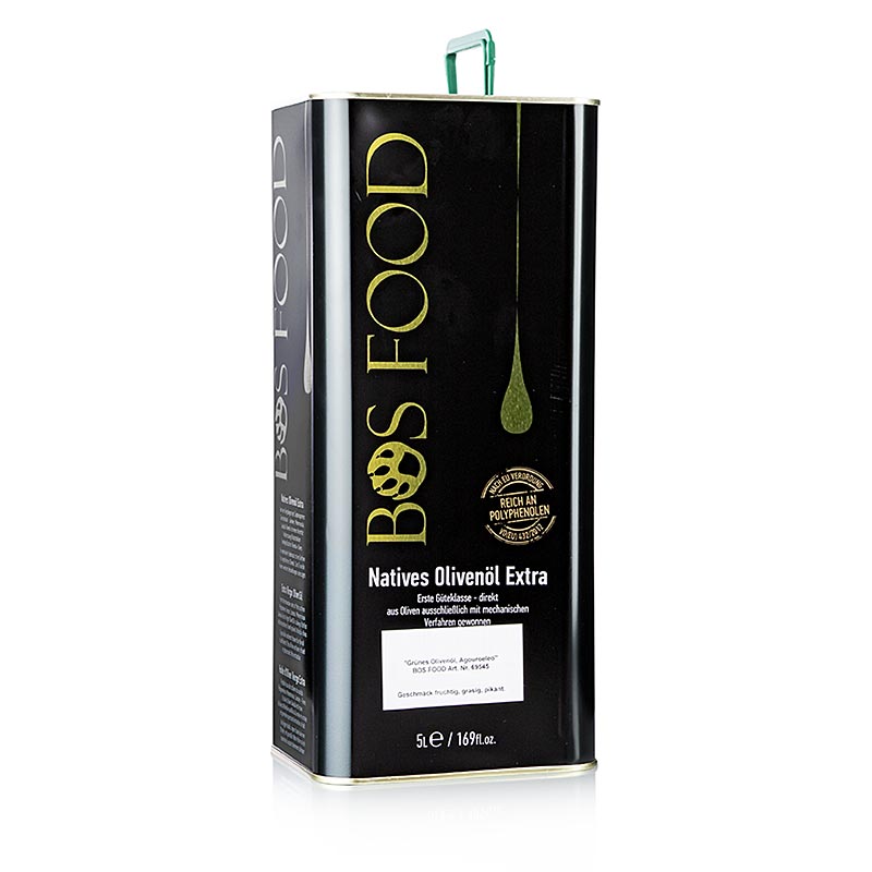 Extra vierge olijfolie "BOS FOOD Agouroeleo", ongefilterd, Griekenland, Lakudia, 5 l
