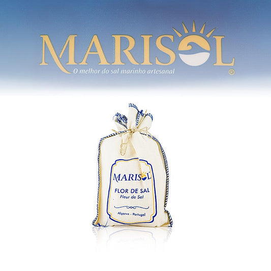 Marisol® Flor de Sal - De zoutbloem, in een stoffen zakje, CERTIPLANET, BIO, 125 g