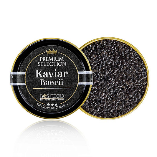 BOS FOOD Premium Selection - Baerii-kaviaar (baerii), aquacultuur, zonder conserveermiddelen, China, 10 g