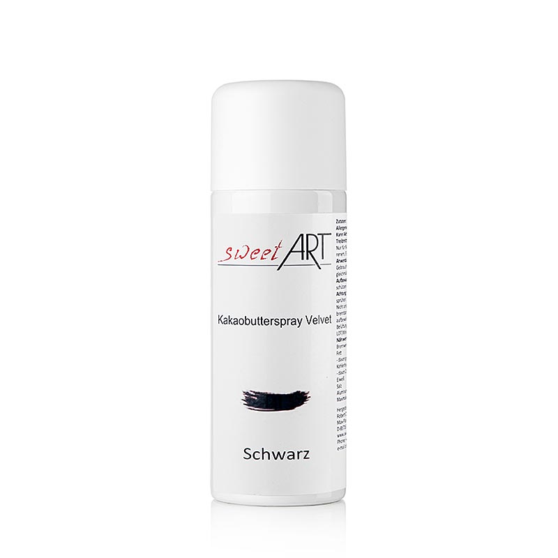 Cacaoboterspray/basis voedingskleurstof Black Velvet, Sweet Art, 400 ml