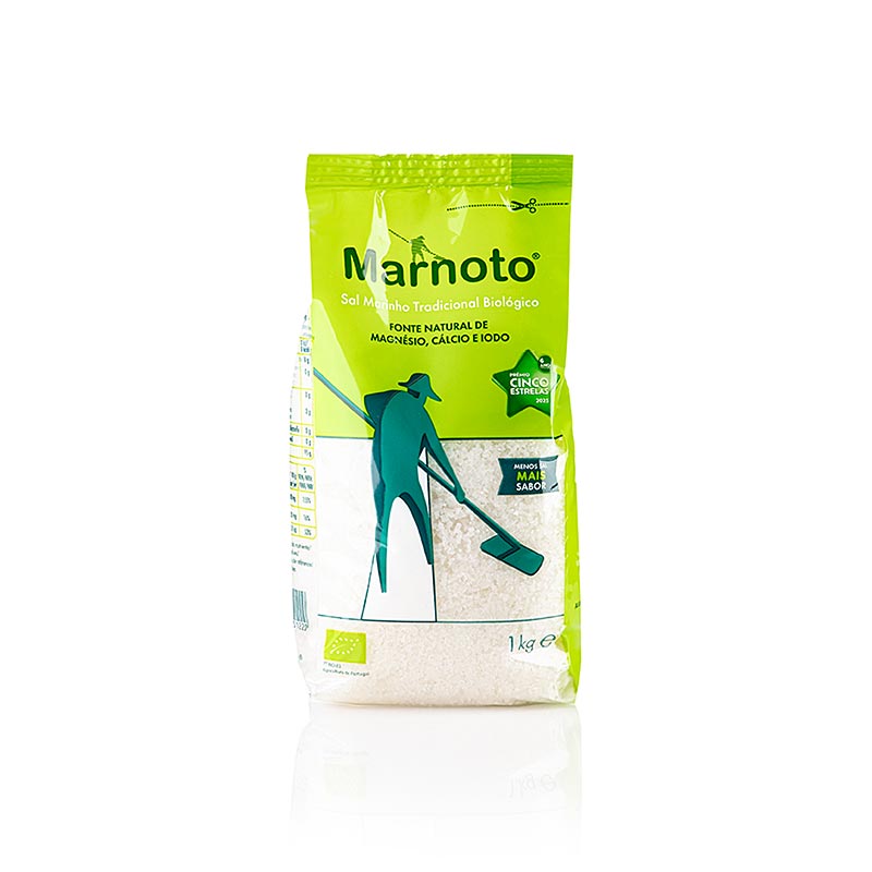 Sal Marinho Tradicional zeezout, medium, wit, vochtig, Marnoto, BIO, 1 kg
