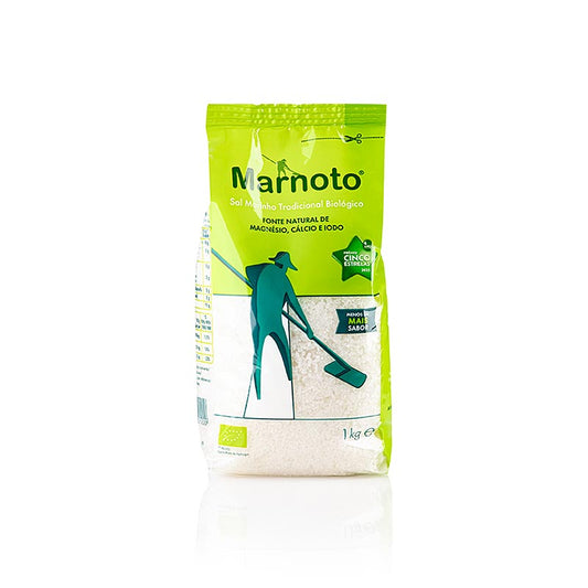 Sal Marinho Tradicional zeezout, medium, wit, vochtig, Marnoto, BIO, 1 kg