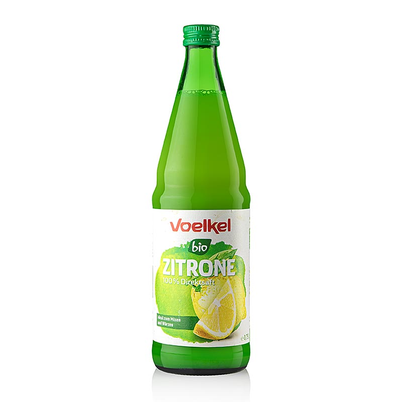 Voelkel - Citroensap, 100 % versgeperst sap, ongezoet, BIO Vegan, 750 ml