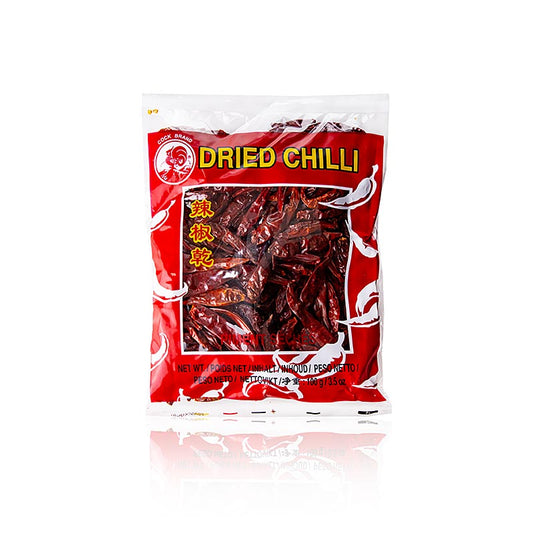 Chilipepers, rood, gedroogd, heel, COCK, 100 g