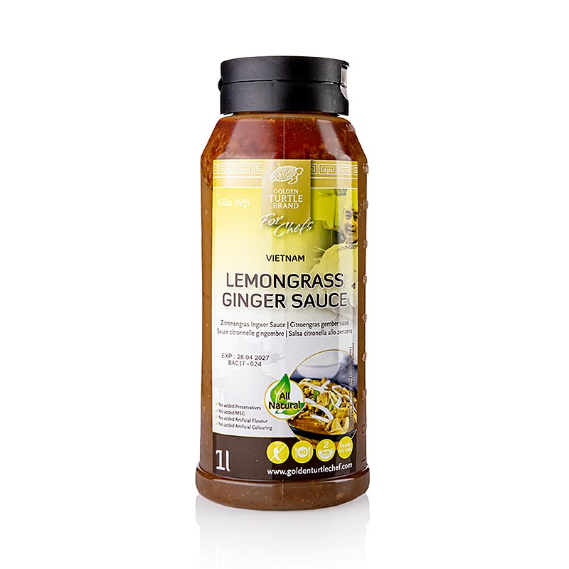 Citroengras-gember sausbasis, Golden Turtle, 1 l