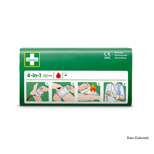 Cederroth - Wondverband 4-in-1, kompres & drukverband, (1910) (Bloodstopper), 1 stuk