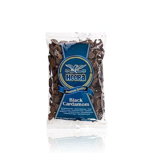 Kardemom, heel, zwart, Heera, 200 g